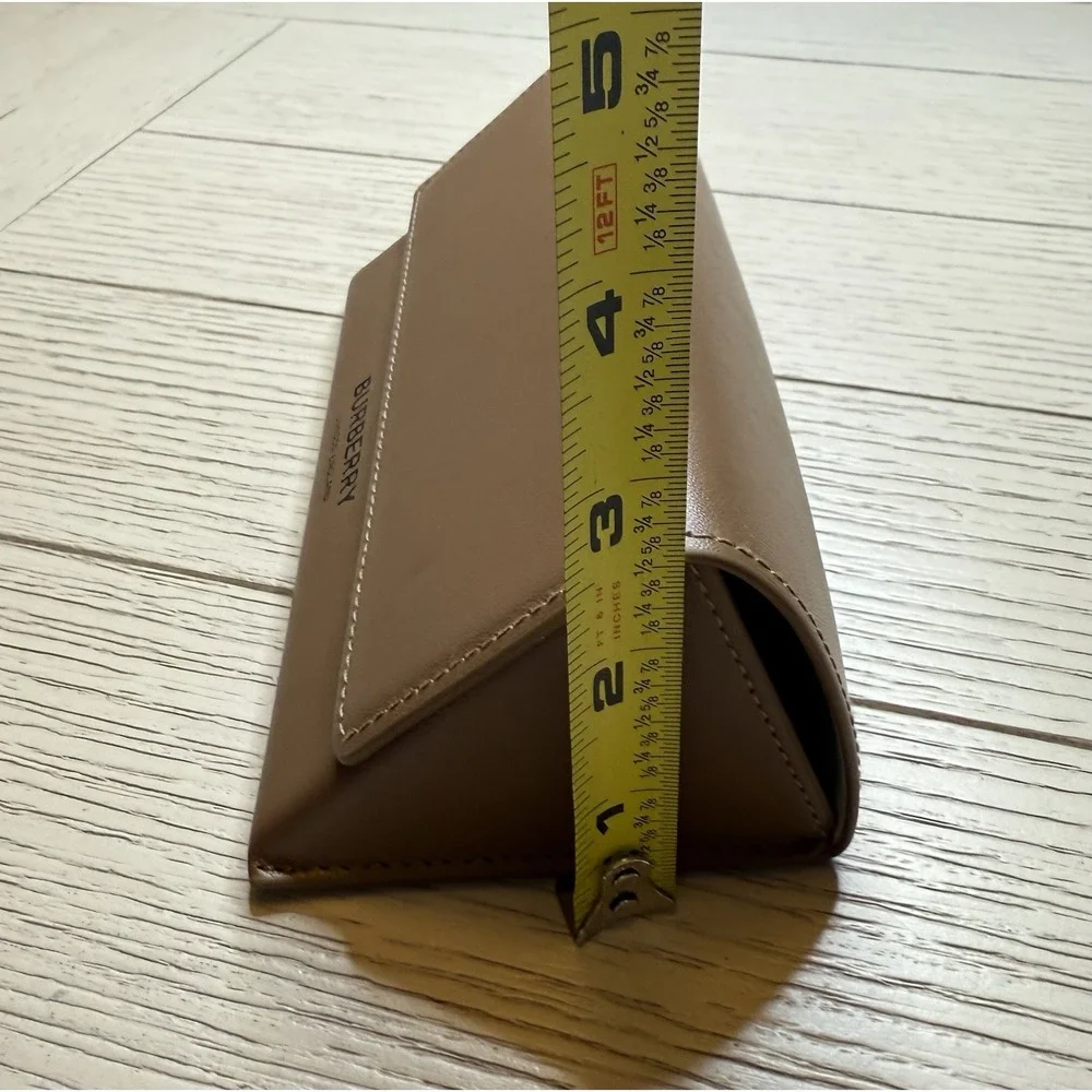 Burberry Camel Brown Leather Eyeglasses Sunglasses *Case Only* W/ New Microfiber